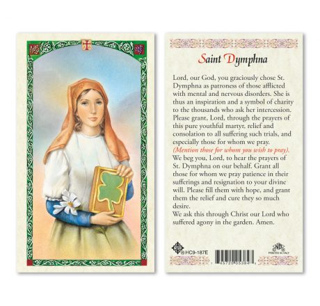 hc9-187e St. Dymphna Holy Cards