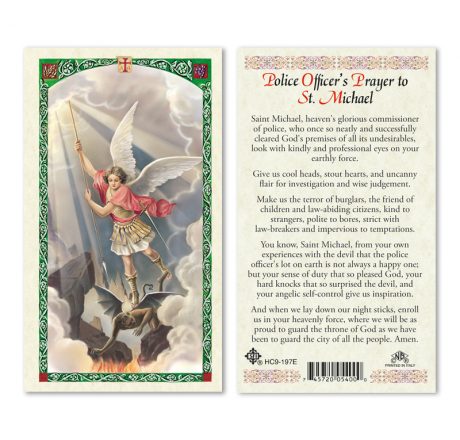 hc9-197e Police Officer's Prayer Holy Cards