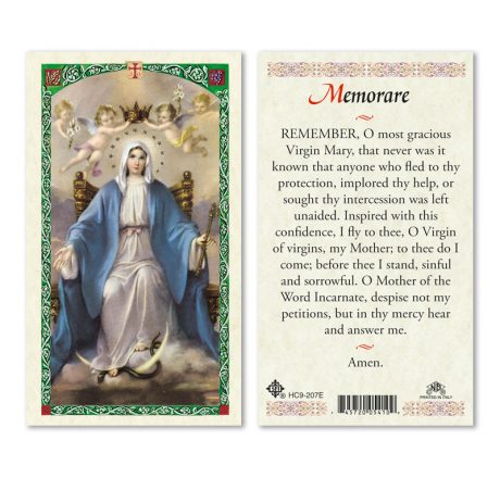 hc9-207e Memorare Holy Cards