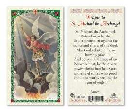 hc9-218e St. Michael Holy Cards