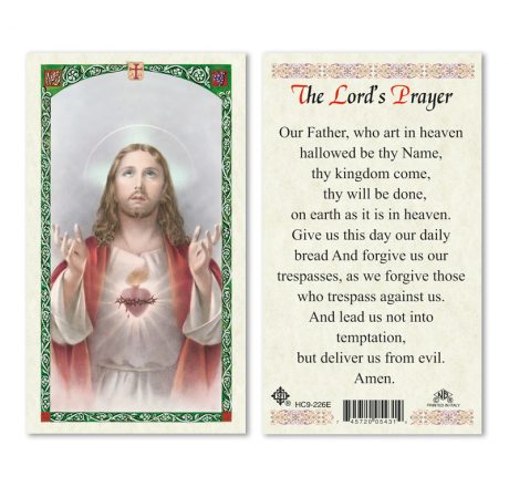 hc9-226e Our Father Holy Cards