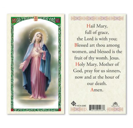 hc9-228e Hail Mary Holy Cards