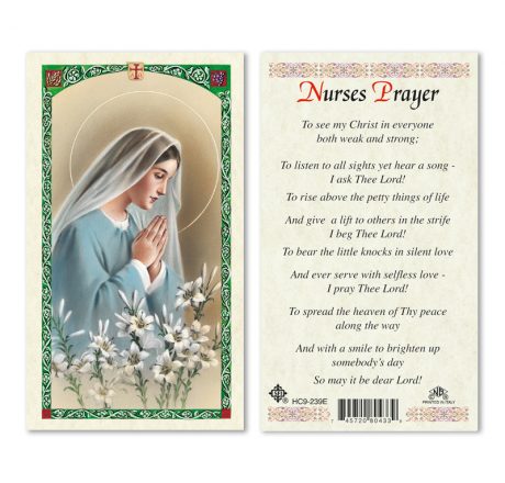 hc9-239e Nurse's Prayer Holy Cards