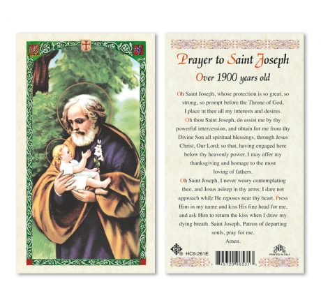 hc9-261e St. Joseph Holy Card