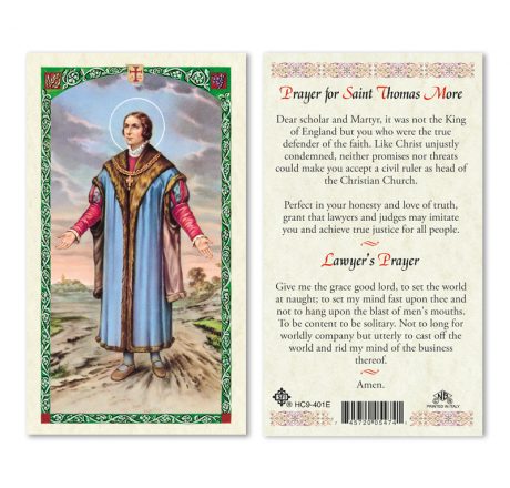 hc9-401e St. Thomas More Holy Cards