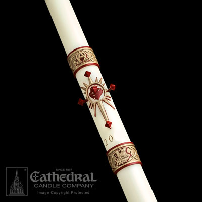 Sacred Heart Paschal Candle