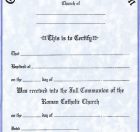 Full Communion Certificate