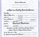 Bilingual Baptism Certificate