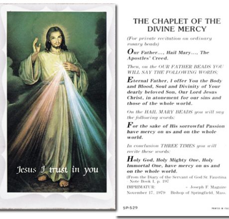 Divine Mercy Holy Cards