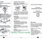 Sacristy Sink Instructions