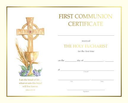 Communion Certificate
