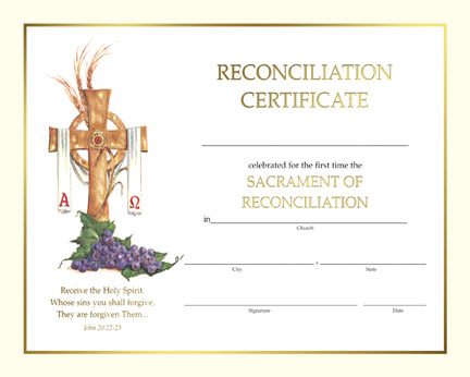 Reconciliation Certificate