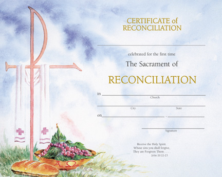 Reconciliation Certificate