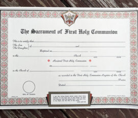 First Communion Certificates