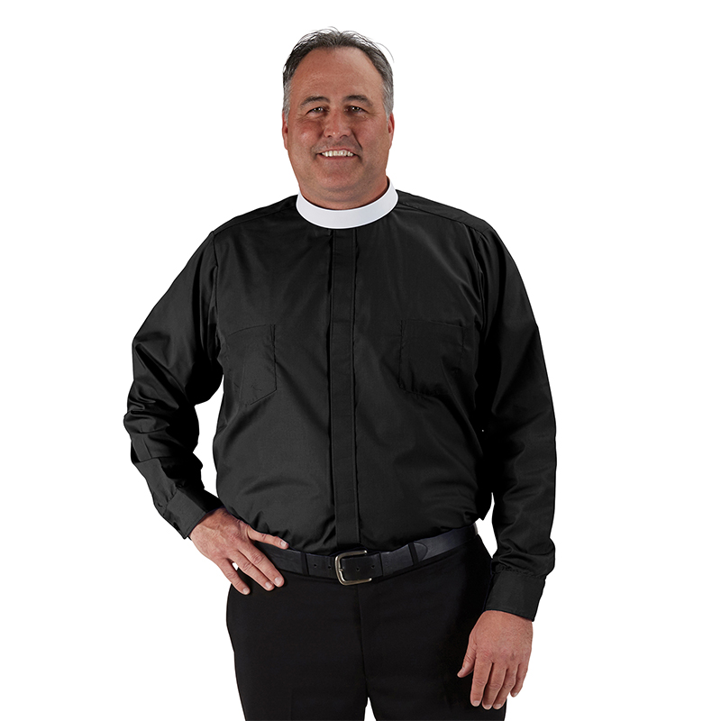 Clergy Neckband Big & Tall Shirt 242 Long Sleeve McKay Church Goods
