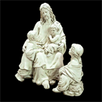 Jesus with Children Statue