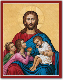 Jesus and Children Icon