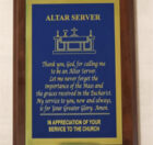 Altar Server Plaque