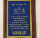 Altar Server Plaque