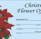 Christmas Flower Offering Envelope