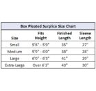 Surplice Size Chart