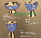 Artistic Silver Chalice and Ciboria
