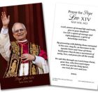 Pope Leo Holy Card