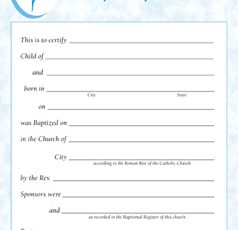 Baptism Certificates