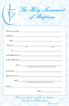 Baptism Certificates